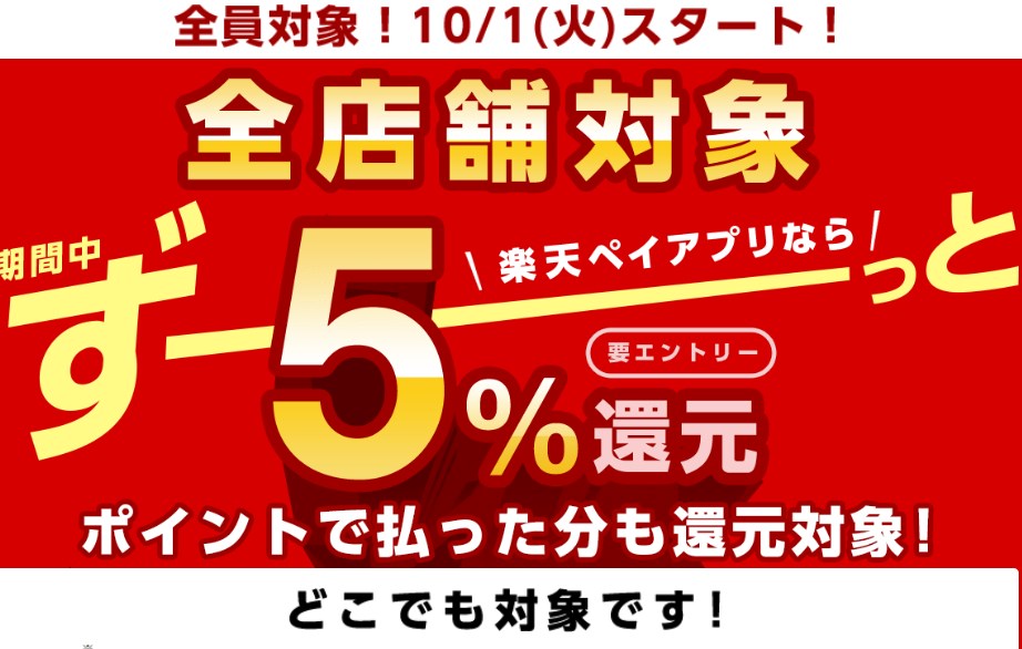 節約なら楽天ペイを活用しよう！10月以降どこでも5％還元できる楽天ペイの使い方